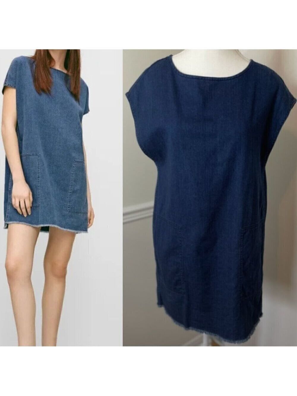 Wilfred Free Nori Dark Denim Mini Dress XS
